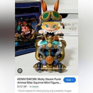 Steampunk Mollly Animal Bike Figurine “ The Squirrel “ Authentic